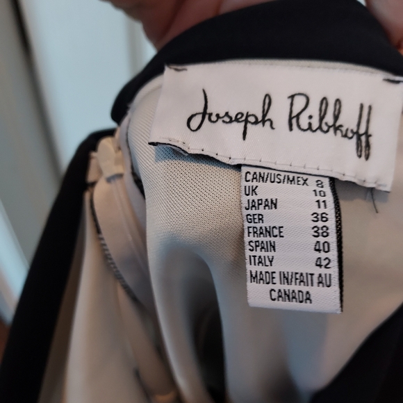 Women's Black, White and Red Joseph Ribkoff Size 8 Dress - Picture 7 of 7